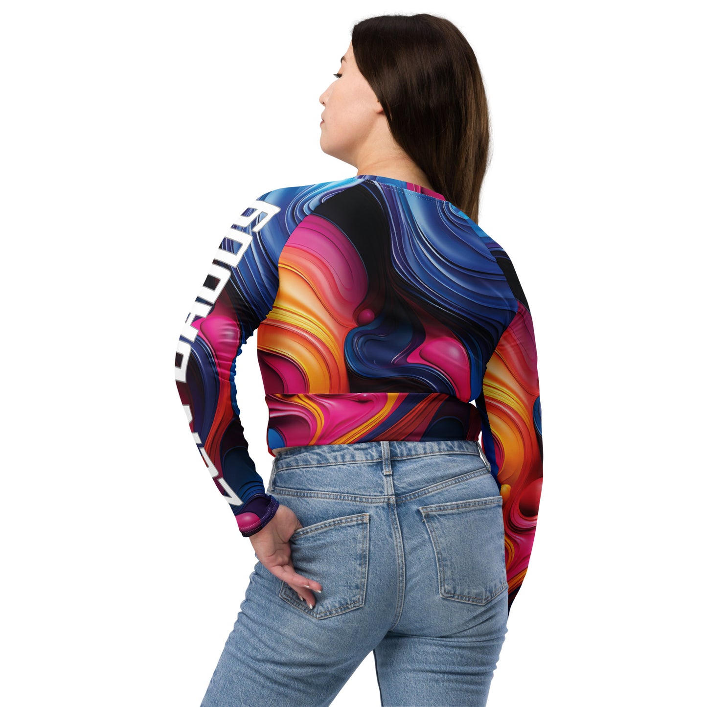 Spectrum recycled long-sleeve crop top