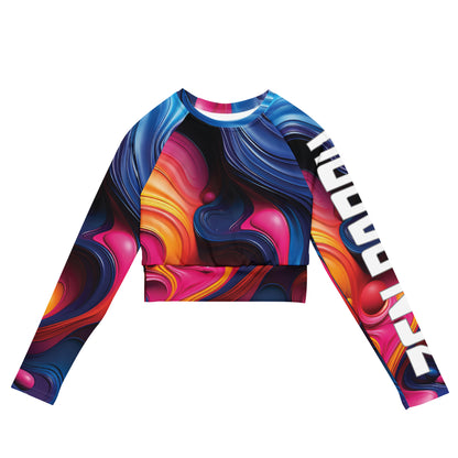 Spectrum recycled long-sleeve crop top