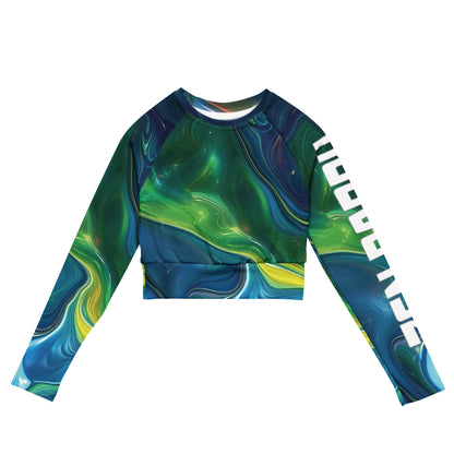 Acid Drip Recycled long-sleeve crop top