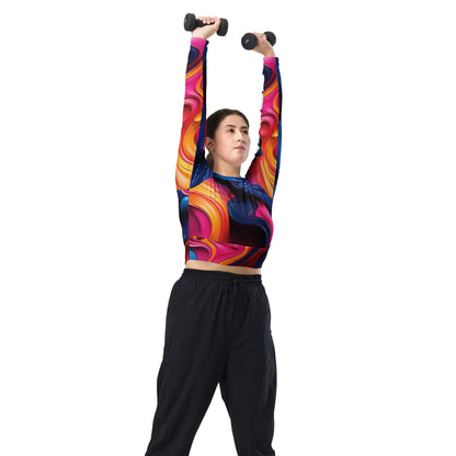 Spectrum recycled long-sleeve crop top