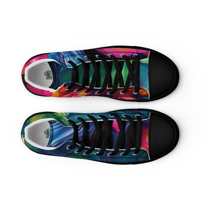 Spectrum high top canvas shoes