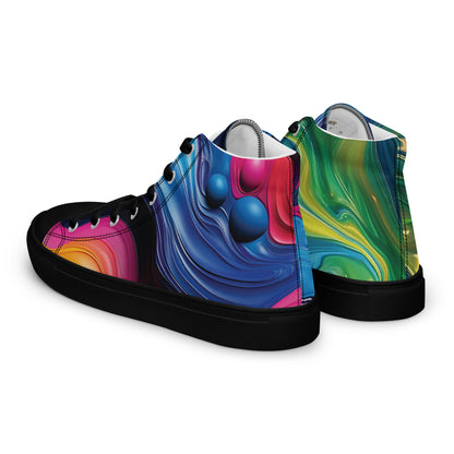 Spectrum high top canvas shoes