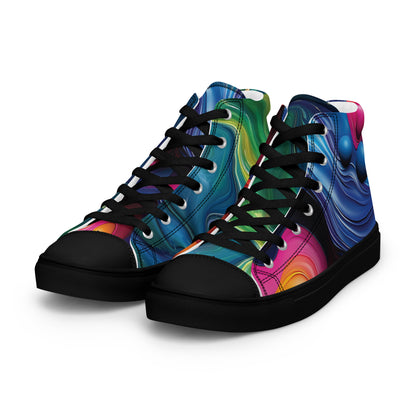 Spectrum high top canvas shoes